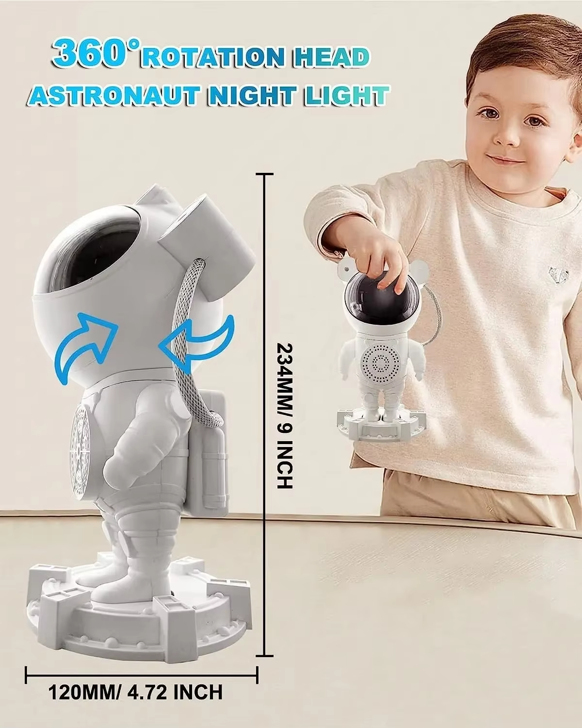 Bluetooth Quinn - Astronaut Galaxy Projector – Smart Star Light with Moon, Remote & Timer