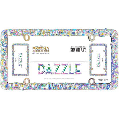 Dazzle License Plate Frame, Chrome