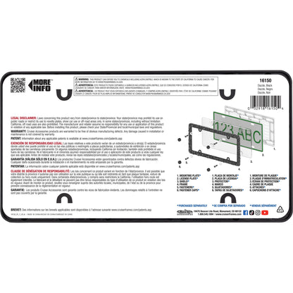 Dazzle License Plate Frame, Black