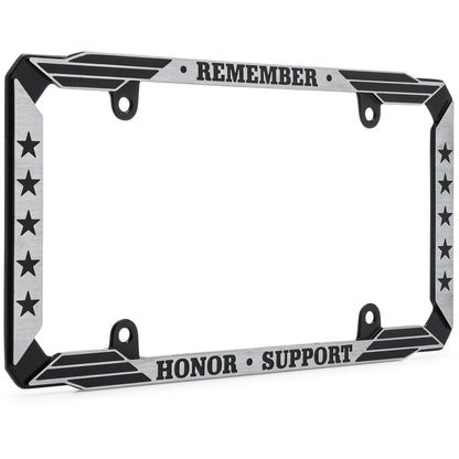 Military Appreciation License Plate Frame, Black