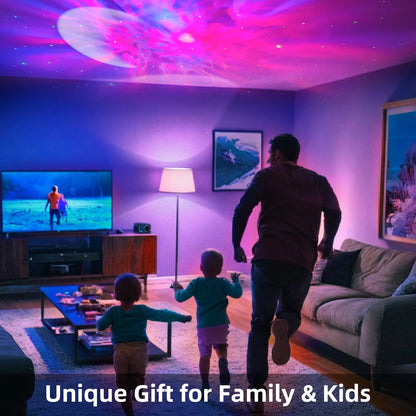 Bluetooth Quinn Astronaut Galaxy Projector with smart star light, moon projection, remote control, and timer function. Perfect for creating a cosmic ambiance in bedrooms and living spaces