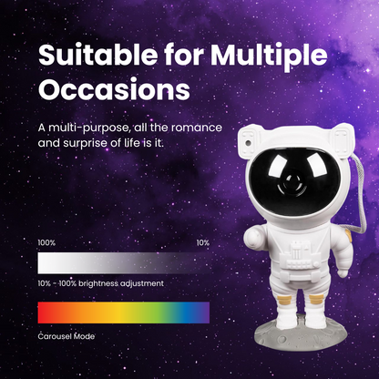 Nova Ace Astronaut Galaxy Projector – Front View with Smart Remote Control