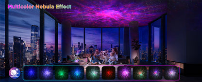 Rocket Ray Smart Astronaut Galaxy Projector with 4K star light display, 13 HD space-themed films, and LED night lamp. Perfect for creating a cosmic ambiance in bedrooms and living spaces