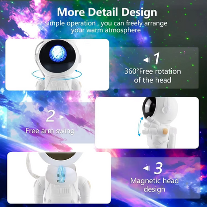 Bluetooth Quinn - Astronaut Galaxy Projector – Smart Star Light with Moon, Remote & Timer
