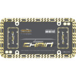 Designer Chain License Plate Frame, Gold (with fastener caps) - Image 3