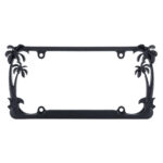 Palm Tree License Plate Frame, Black