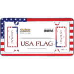 USA Flag License Plate Frame - Image 2