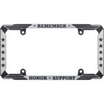 Military Appreciation License Plate Frame, Black