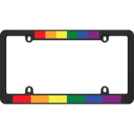 Pride License Plate Frame, Black