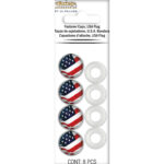 USA Flag License Plate Fastener Caps - Image 2